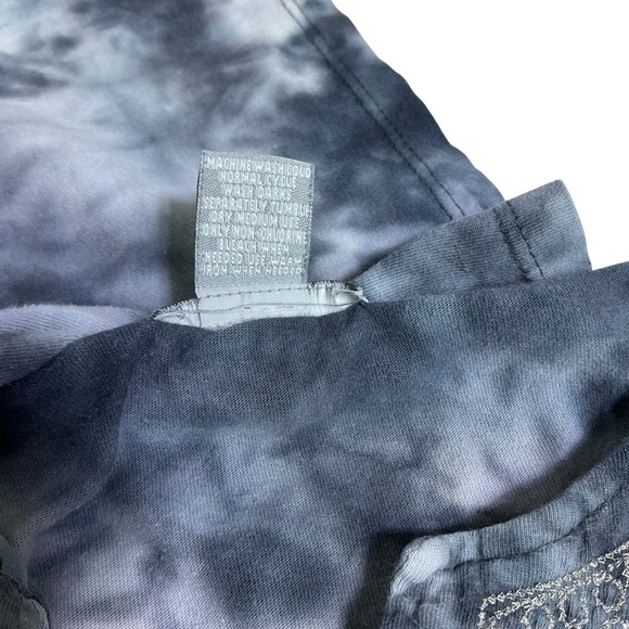 Company One Tie Dye Women Cotton Top 3/4 Sleeve Embroidery V Neck Blue Plus 2X - Picture 8 of 16
